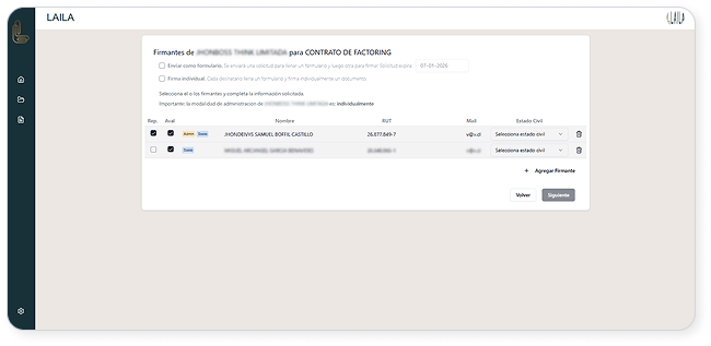 Flujo de documentos para onboarding legal en LAILA